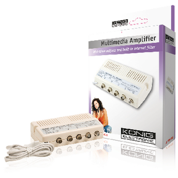 ANT AMP-MM11 Multimediaversterker met drie uitgangen en ingebouwd internetfilter